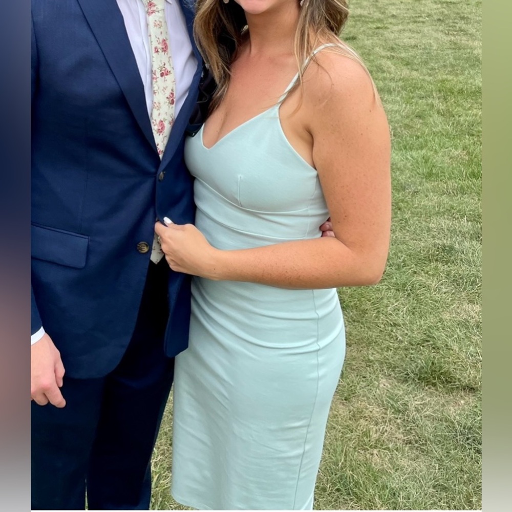 Teal midi dress